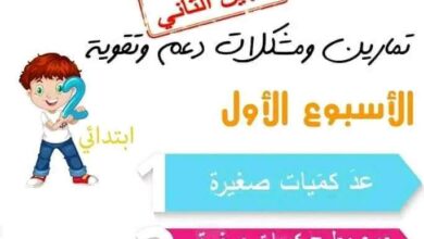 دروس الرياضيات الفصل الاول سنة ثانية ابتدائي
