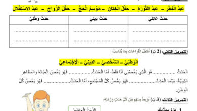 اختبار تاريخ وجغرافيا عدد1 سنة ثالثة ابتدائي الفصل الاول 2023
