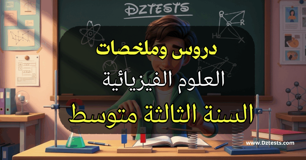 دروس وملخصات العلوم الفيزيائية السنة الثالثة متوسط