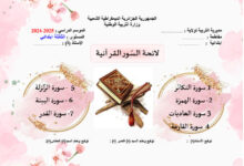 معلقات الأستاذ بالسنة الثالثة ابتدائي word