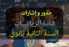 مادة الرياضيات بطاقة الدائرة المثلثية 2 ثانوي