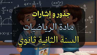 مادة الرياضيات بطاقة الدائرة المثلثية 2 ثانوي